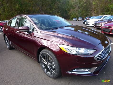 Burgundy Velvet 2018 Ford Fusion SE AWD Exterior Photo 123330353