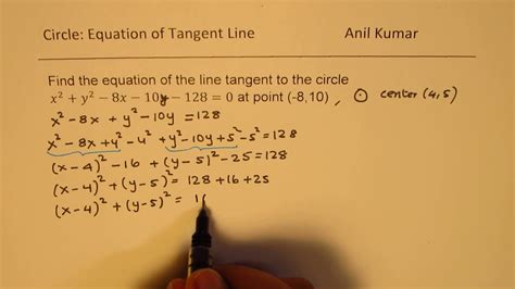 Equation Of Tangent To Circle X Y X X Ib Math Gcse Youtube