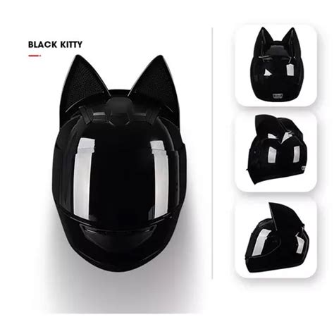 Cascos De Moto Orejas De Gato Casco Personalidad Cara Cuotas sin interés