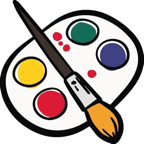 Premium Vector Painting Palette Vector Cartoon