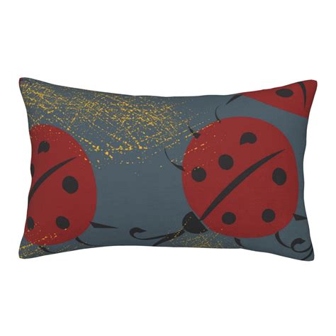 Junzan Ladybug Pillow Cases Standard Size, With Envelope Closure Bed