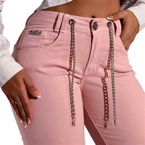 Calça Jogger Feminina Pit Bull Jeans Estilo Elegância Casual Parceiro