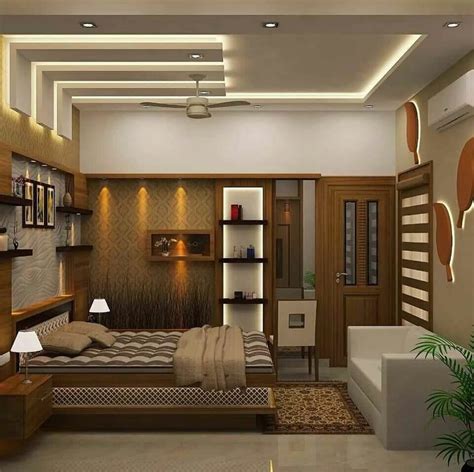 Pop False Ceiling Master Bedroom Design In Ratlam