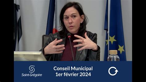 Replay du Conseil Municipal du 1er Février Saint Grégoire