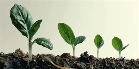 Premium Photo | Seedling Growth Stages in Soil