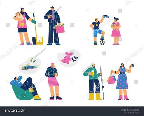 Gender Stereotypes Concept Men Women Have Stock Vector (Royalty Free ...