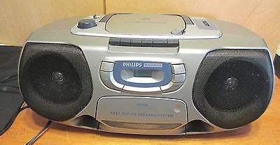 Philips Magnavox Az Cd Radio Cassette Recorder Bass Reflex Boombox