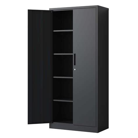 Locking Metal Storage Cabinet, Metal Garage Storage Cabinet, 71