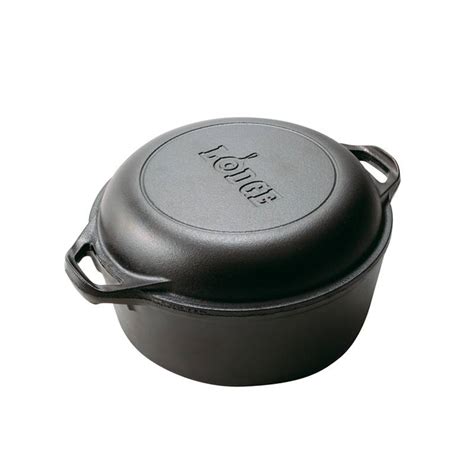 Lodge Cast Iron Double Dutch Oven 5 qt