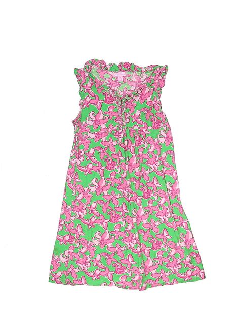 Lilly Pulitzer 100 Cotton Floral Green Dress Size 12 67 Off Thredup