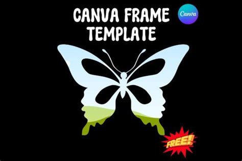 Free Butterfly Canva Frame Template Graphic By Bellalawi · Creative Fabrica