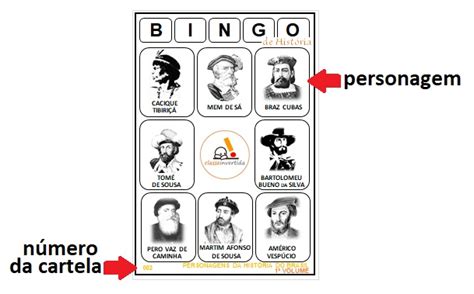 Bingo De História Para Imprimir - classe invertida: jogos didáticos: Bingo de História - “Personagens da ...