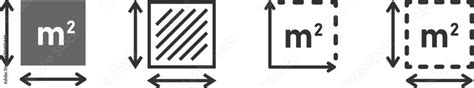 square meter icon  sign flat area  square meters measuring land
