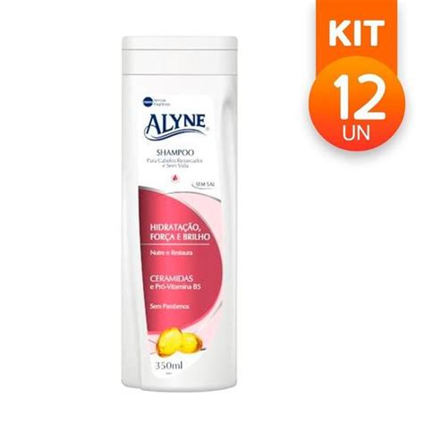 Kit 12 Shampoo Alyne Hidratação Força E Brilho 350Ml Shampoo