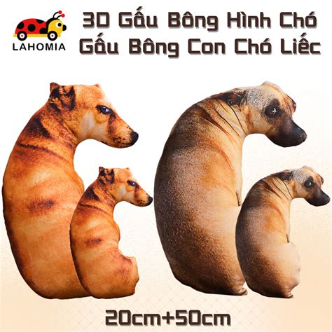 Lahomia Đồ Chơi Thú Nhồi Bông Hình Con Chó Gấu Bông Hình Chó Người Lớn