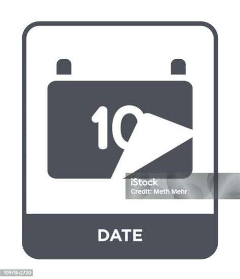 vektor ikon tanggal  latar belakang putih ikon  diisi trendi