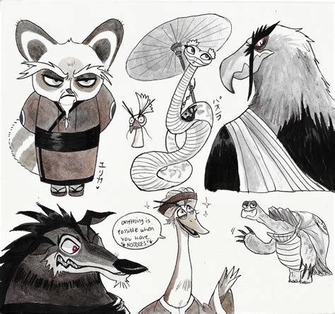 oh, good glaux! — a whole page of KFP assorted characters! done with...