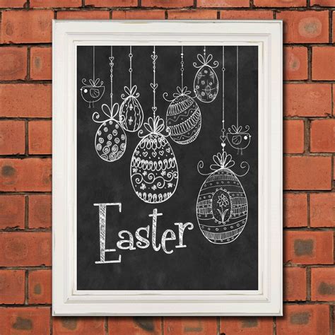 Popular Items For Easter Chalkboard On Etsy Easter Chalkboard Art