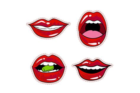 Hot Red Lips Sexy And Sensual Sticker Graphic By GRAPPIX Studio Creative Fabrica