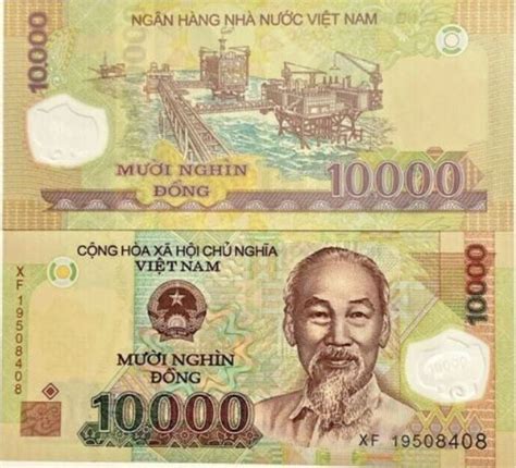 10 X 10000 Vietnamese Dong Unc Polymer Banknotes 100000 Etsy