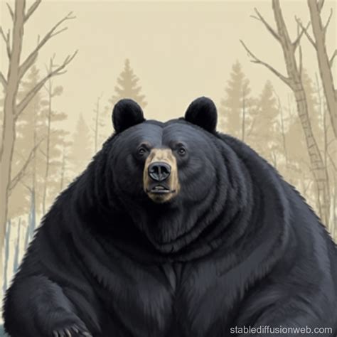 sketch  wide bear  embroidery stable diffusion