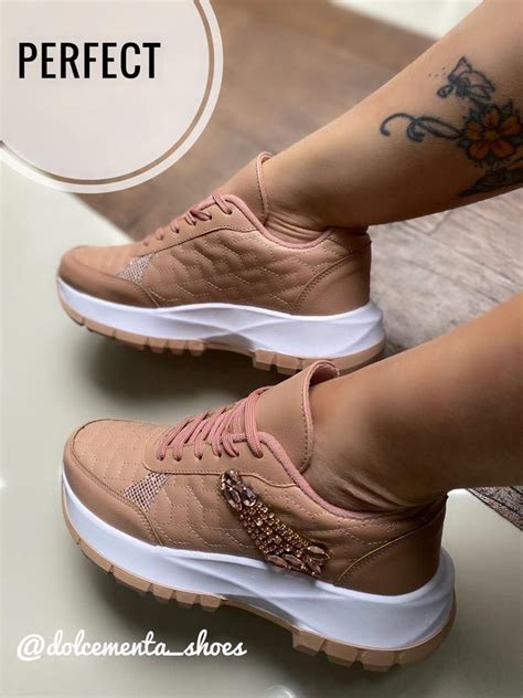 Tenis Jogging Pedraria Nude Dolce Menta