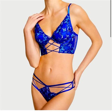 Pink Victoria S Secret Intimates Sleepwear Butterfly Lingerie Set Poshmark