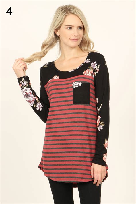 Floral Tunic Blowout S 3x Floral Tunic Long Sleeve Striped Tunic