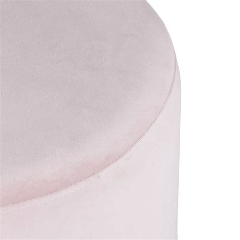 Pouf Rond En Velours Rose Et Dor Manduria Maisons Du Monde