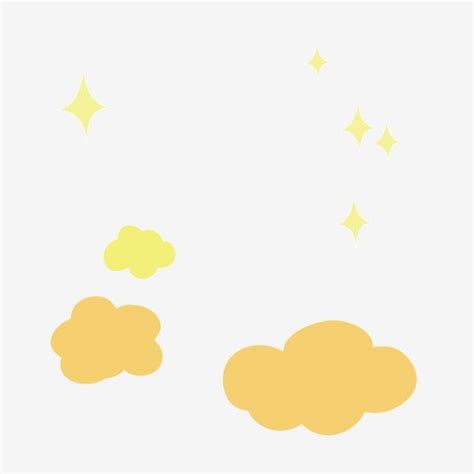 Moon Stars Clouds Vector Hd Png Images Cloud Stars Yellow Clouds