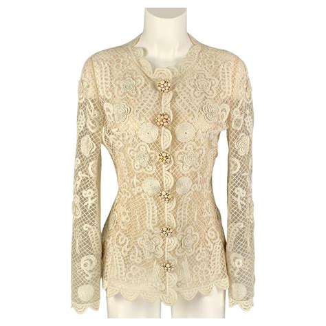 Oscar De La Renta Lesage Embroidered Jacket Sz At Stdibs