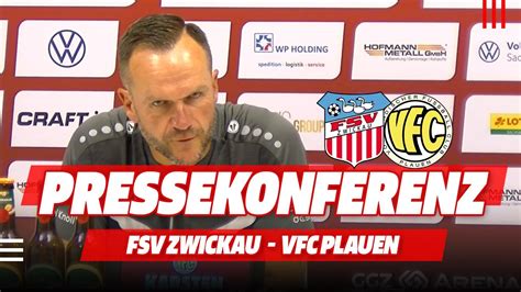 FSV TV Pressekonferenz FSV Zwickau VFC Plauen 3 0 1 0 YouTube