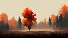 abstract autumn tree painting  stock photo public domain pictures
