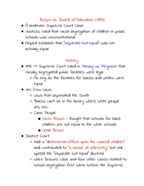 Brown Vs Board Of Education Answer Key 8