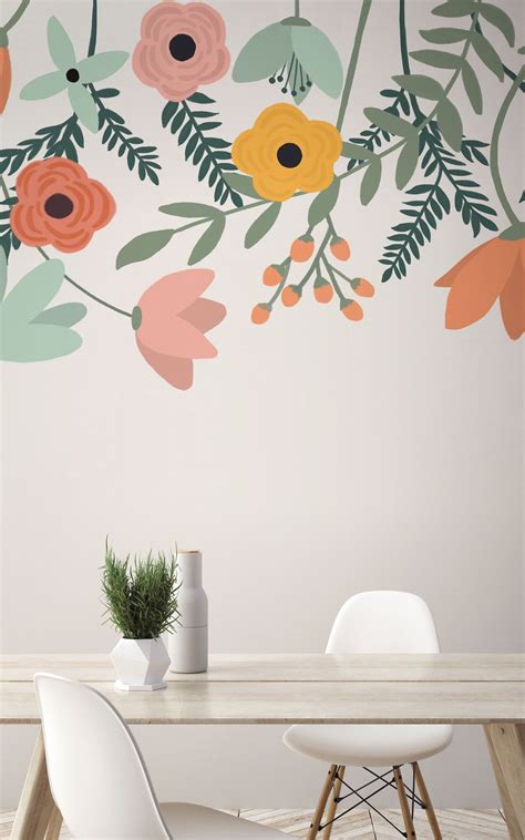 Floral Wall Mural Wallpaper at Geraldine Raposo blog