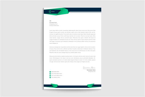 Creative Letterhead Template Design Graphic By Ju Design · Creative Fabrica