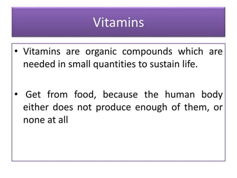 Vitamins As Coenzymes Different Forms And Deficiency Disorders PPT