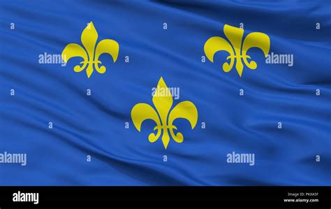 Fleur De Lis Flag, Closeup View, 3D Rendering Stock Photo - Alamy