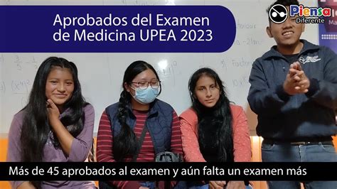 APROBADOS AL EXAMEN DE MEDICINA UPEA 2023 YouTube