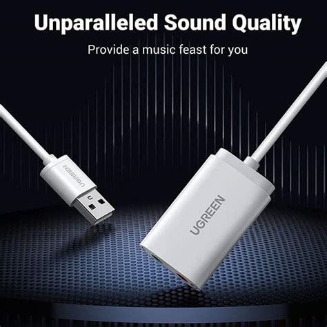 Ugreen Usb Audio Adapter External Stereo Audio Sound Card With