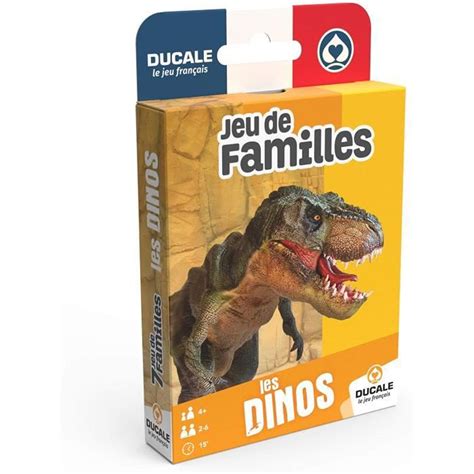 Ducale le jeu français 7 Familles Les Dinos Jeu de Cartes Enfant