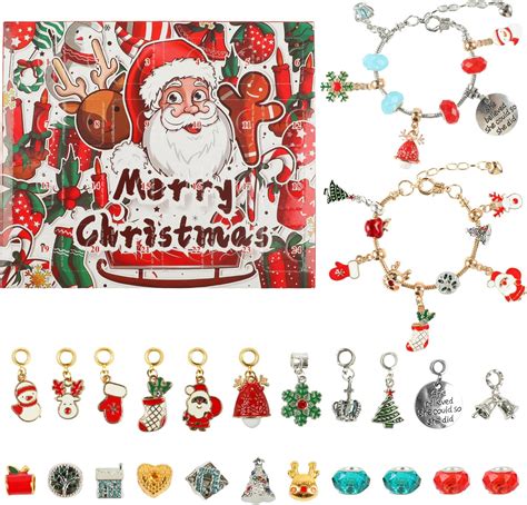 DERAYEE 2023 Christmas Advent Calendar Bracelets 24 Days Xmas