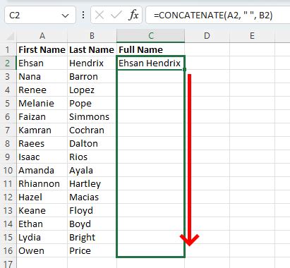 How To Combine First And Last Name In Excel