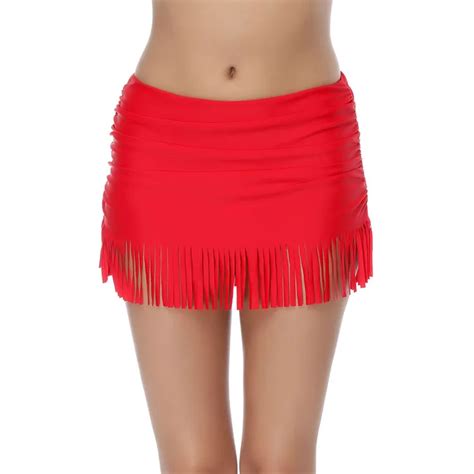 Women S Solid Skirted Bikini Bottom Knot Swimdress Sexy Short Skirt Buy Sexy Short Skirt