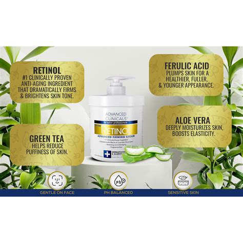Advanced Clinicals, Retinol, Advanced Firming Cream, Fragrance Free, 16 ...