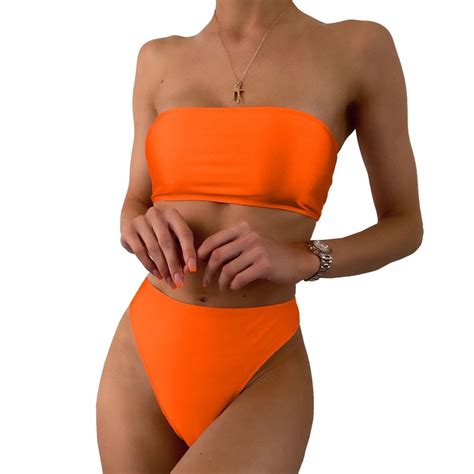 Str J K Pielowy Dwucz Ciowy Bikini Figi Wysoki Stan Opaska Kolory Xs Snm Moda Sklep Empik