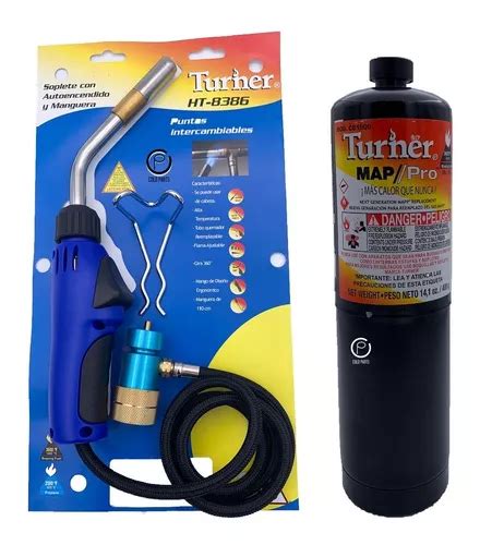 Kit Soplete Con Boquilla De Manguera Gas Turner Para Soldar Envío gratis