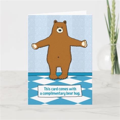 Cute And Funny Bear Hug Birthday Card Uk