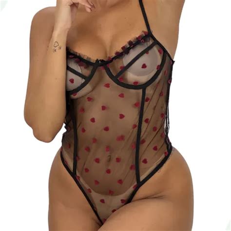 Lingerie Sexy Feminina Sensual Body Tule Transparente Sexy Frete Gr Tis