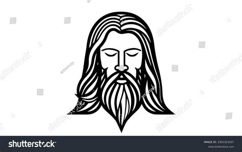 Jesus Christ Vector Logo Illustration Isolated Stock Vector (Royalty ...